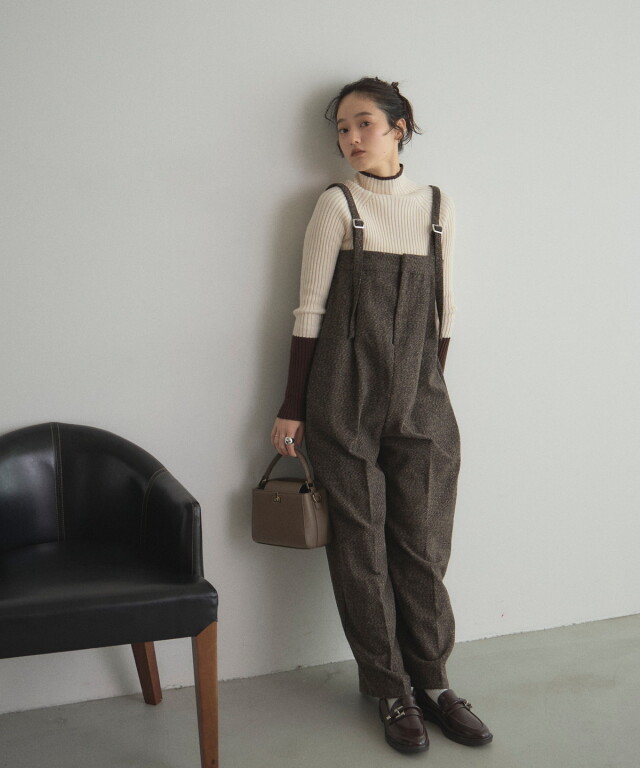 オフィシャルサイト限定】ツイードベアサロペット