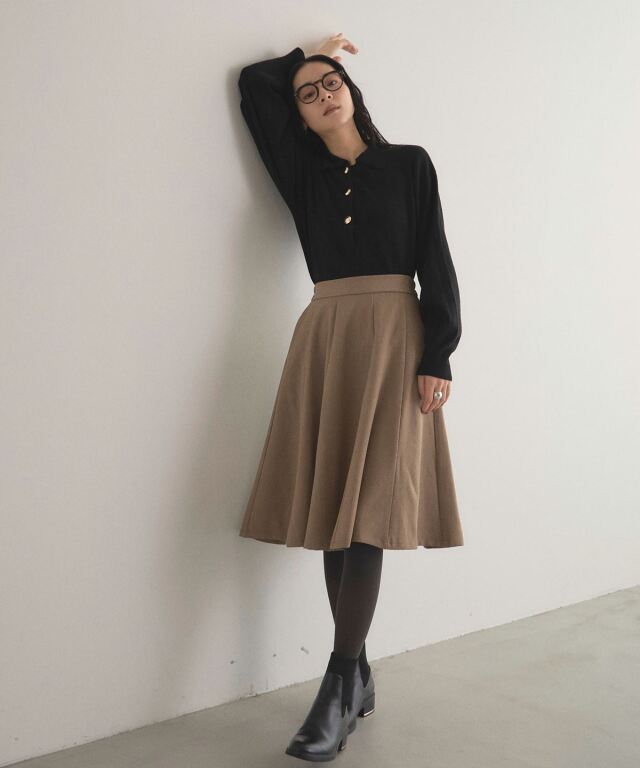 オフィシャルサイト限定】ミディフレアスカート