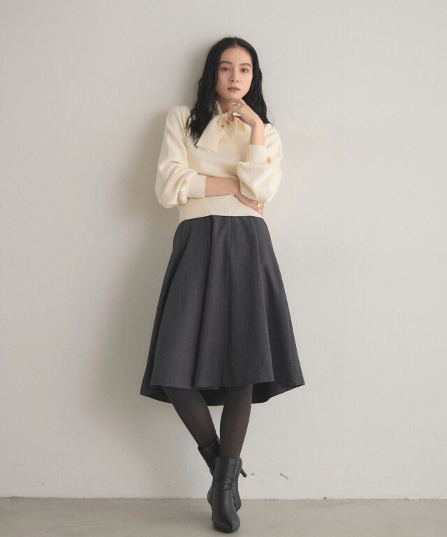 オフィシャルサイト限定】ミディフレアスカート