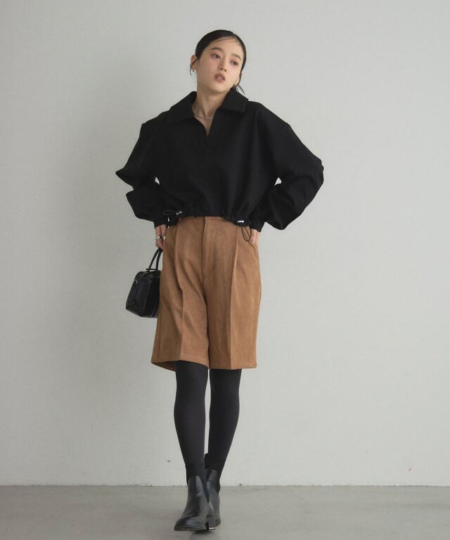 オフィシャルサイト限定】フェイクスエードハーフパンツ