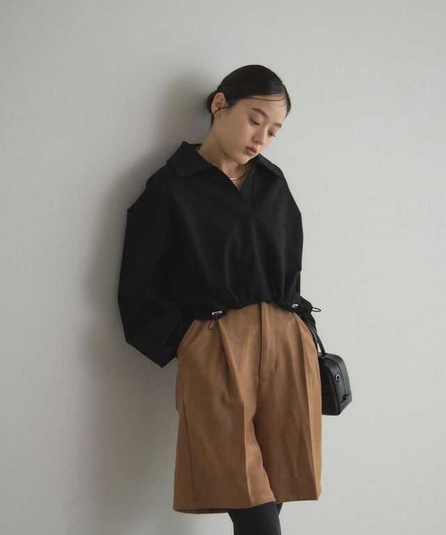 オフィシャルサイト限定】フェイクスエードハーフパンツ