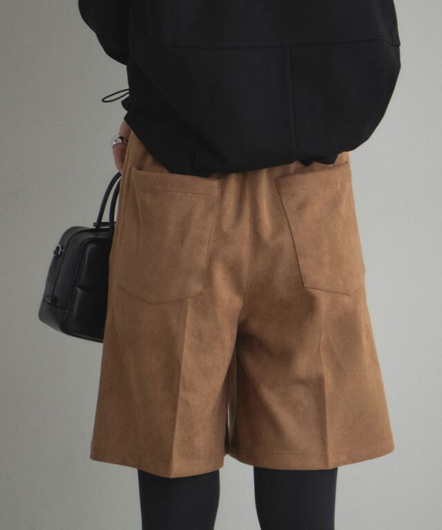 オフィシャルサイト限定】フェイクスエードハーフパンツ
