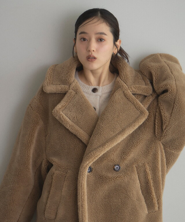 オフィシャルサイト限定】テディボアビッグカラーロングコート