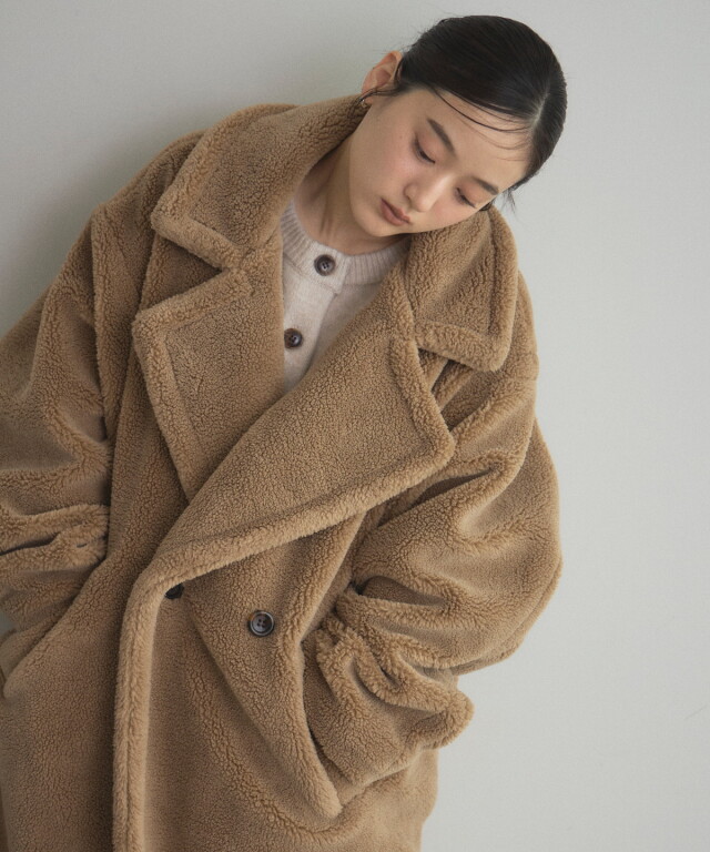 オフィシャルサイト限定】テディボアビッグカラーロングコート