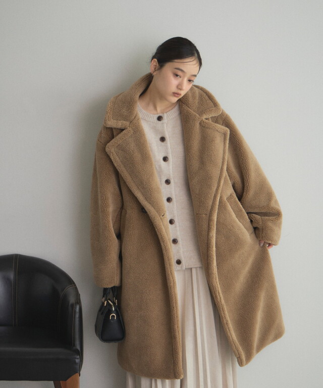 オフィシャルサイト限定】テディボアビッグカラーロングコート
