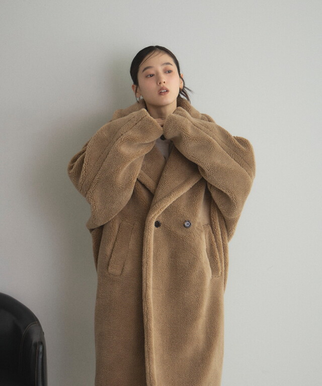 オフィシャルサイト限定】テディボアビッグカラーロングコート