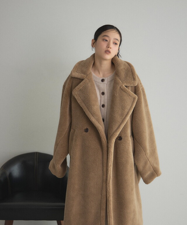 オフィシャルサイト限定】テディボアビッグカラーロングコート