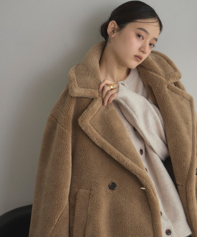 オフィシャルサイト限定】テディボアビッグカラーロングコート