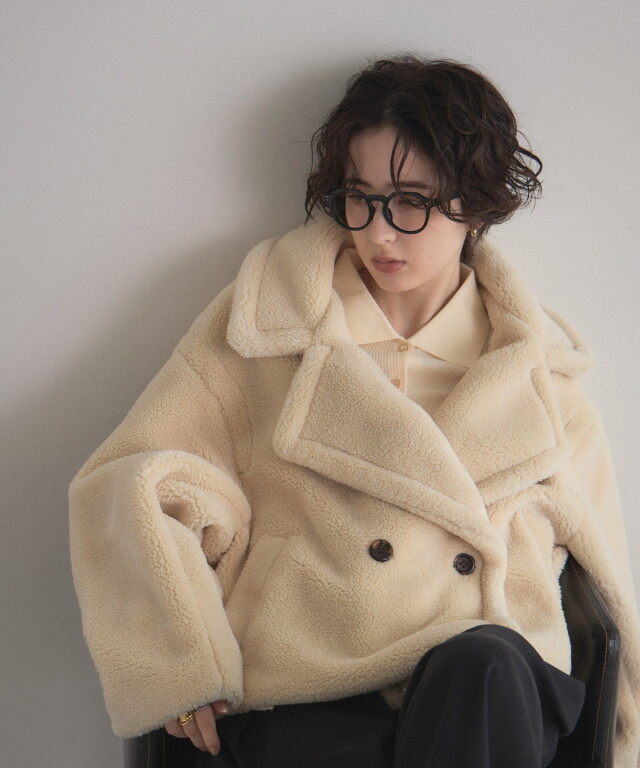 オフィシャルサイト限定】テディボアビッグカラーショートコート