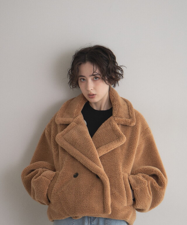 オフィシャルサイト限定】テディボアビッグカラーショートコート