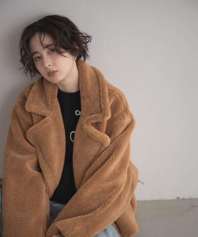 オフィシャルサイト限定】テディボアビッグカラーショートコート