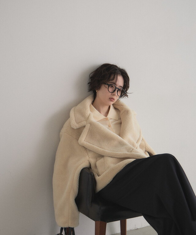 オフィシャルサイト限定】テディボアビッグカラーショートコート