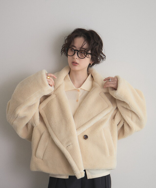 オフィシャルサイト限定】テディボアビッグカラーショートコート