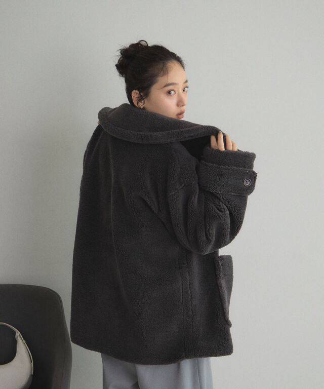 50sビンテージ！黒コットンボアコート！ 50sビンテージ！黒コットンボアコート！