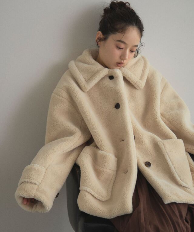 未使用級♡ スタニングルアー　ステンカラー　テディベアコート　ボア 未使用級♡ スタニングルアー ステンカラー テディベアコート ボア