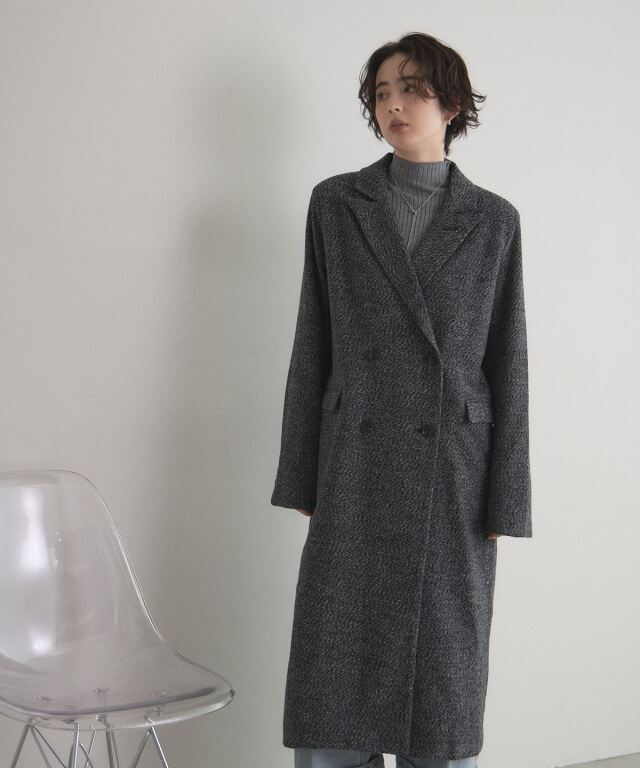 【現行・完売モデル】ラコステ 3way ツイード チェスターコート ライナー着脱 現行・完売モデル】ラコステ 3way ツイード チェスターコート ライナー