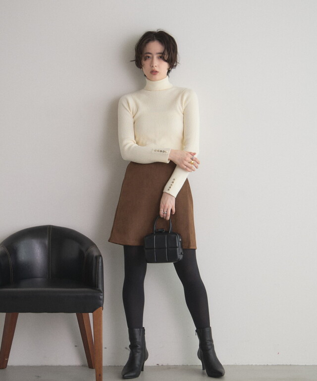 オフィシャルサイト限定】フェイクスエードミニスカート