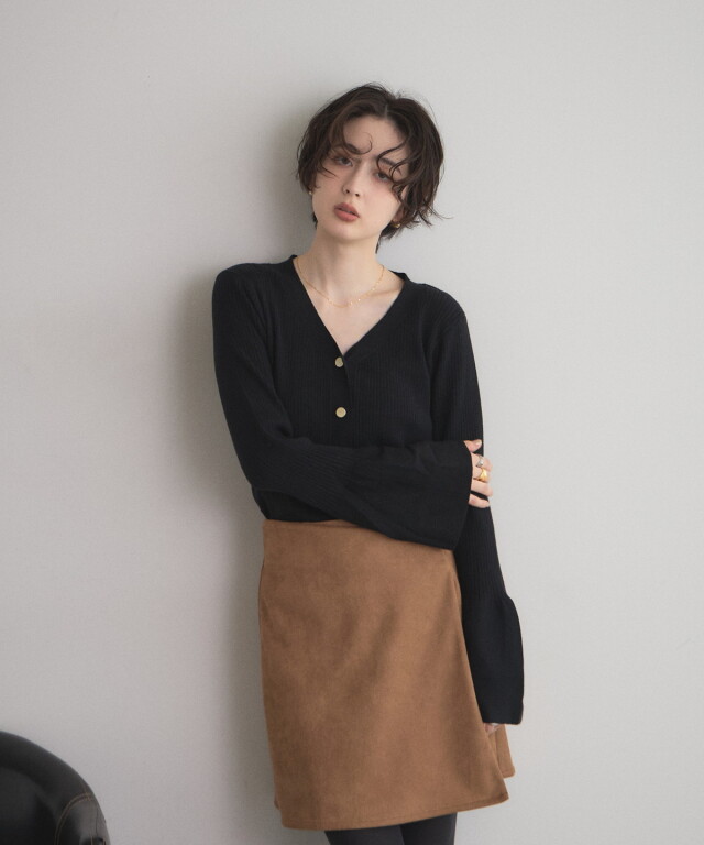 オフィシャルサイト限定】フェイクスエードミニスカート