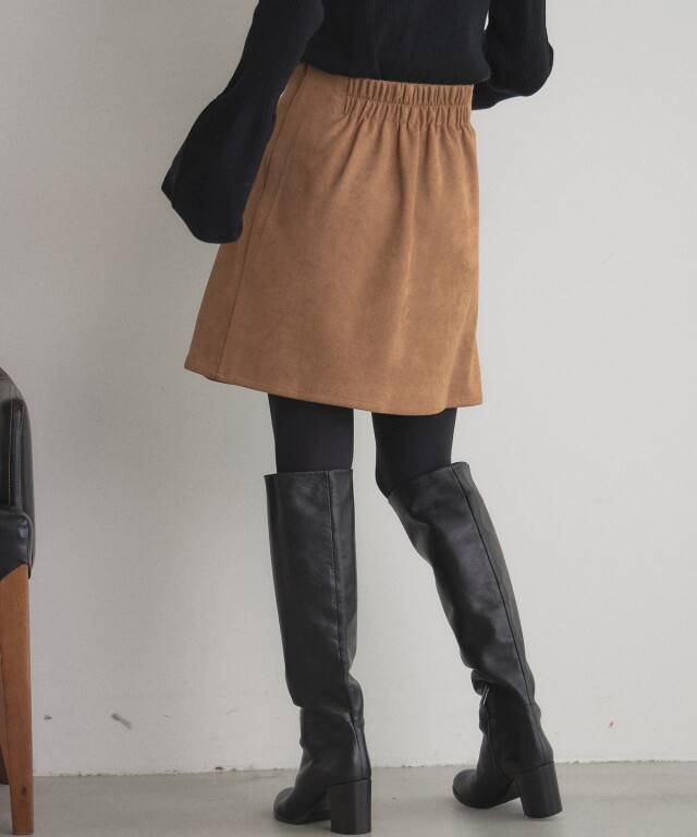 オフィシャルサイト限定】フェイクスエードミニスカート