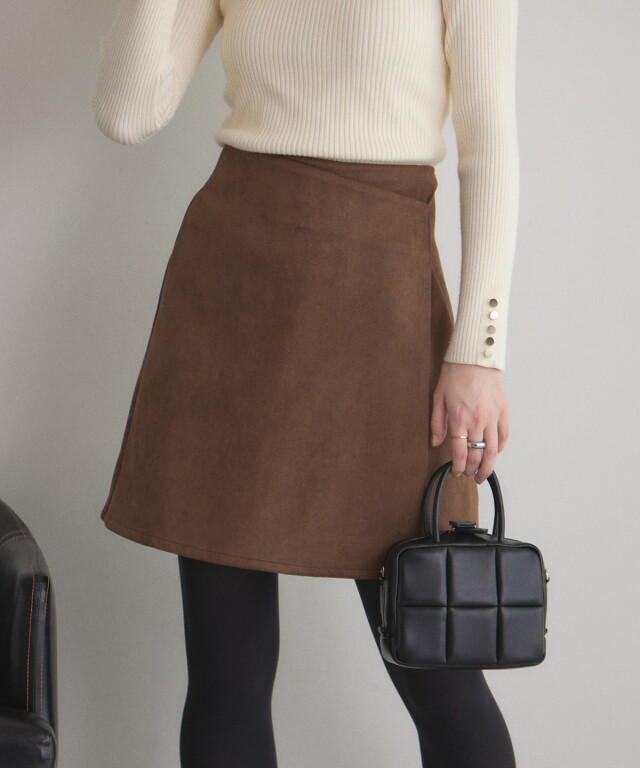 オフィシャルサイト限定】フェイクスエードミニスカート