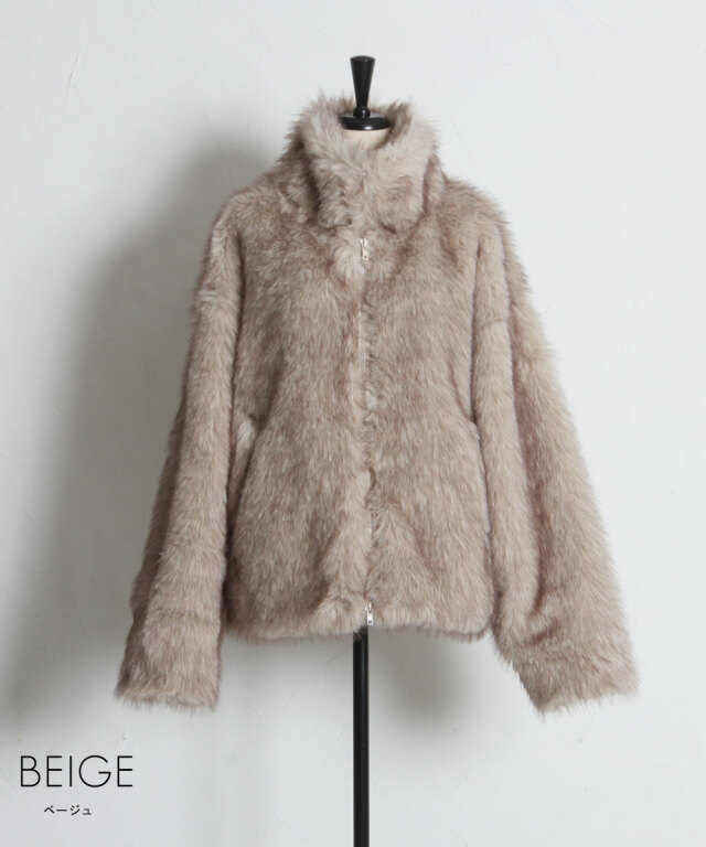 pchan【新品・タグ付】Y2K フェイクファージャケット クロップド丈