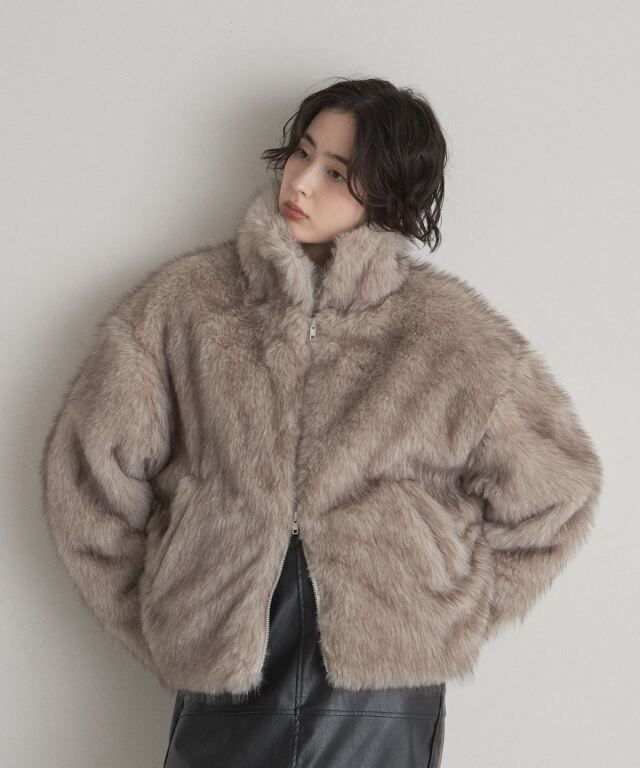 REFLEM フェイクファーふわふわオーバーサイズブルゾン 裏地付き