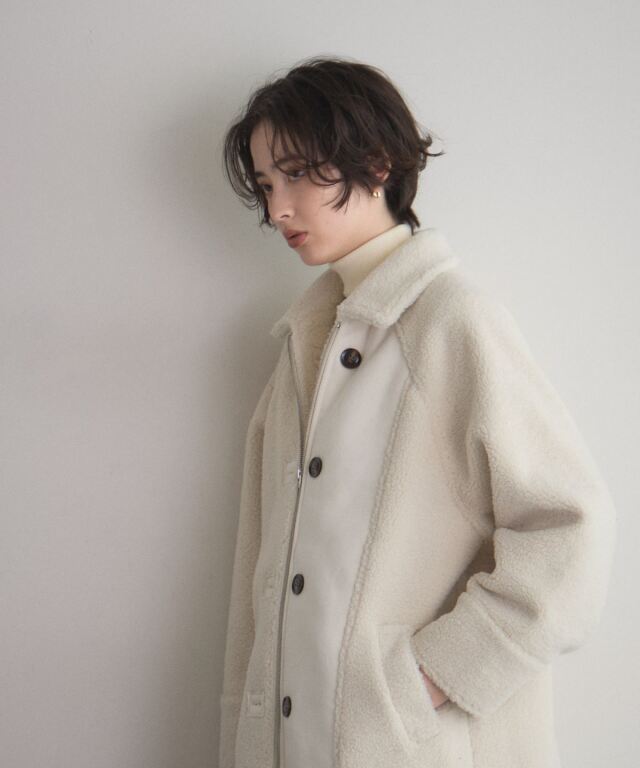 WEB限定】フェイクムートンステンカラーコート