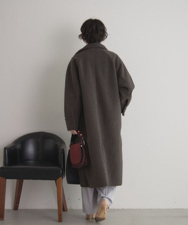 WEB限定】フェイクムートンステンカラーコート