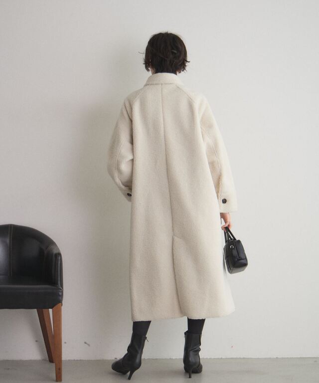 WEB限定】フェイクムートンステンカラーコート