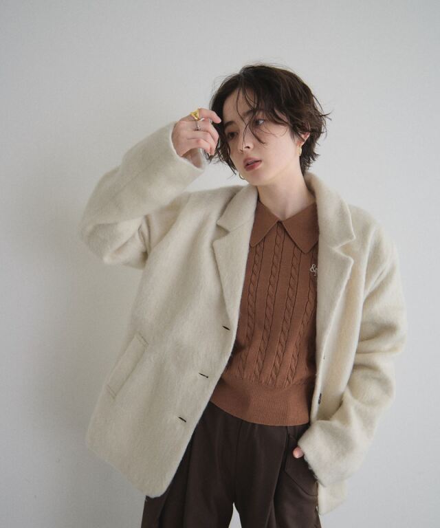 美品✨【PLAGE】ビッグシルエット テーラードジャケット ウール ベージュ plage（プラージュ）の「Big Tailored ジャケット（テーラード