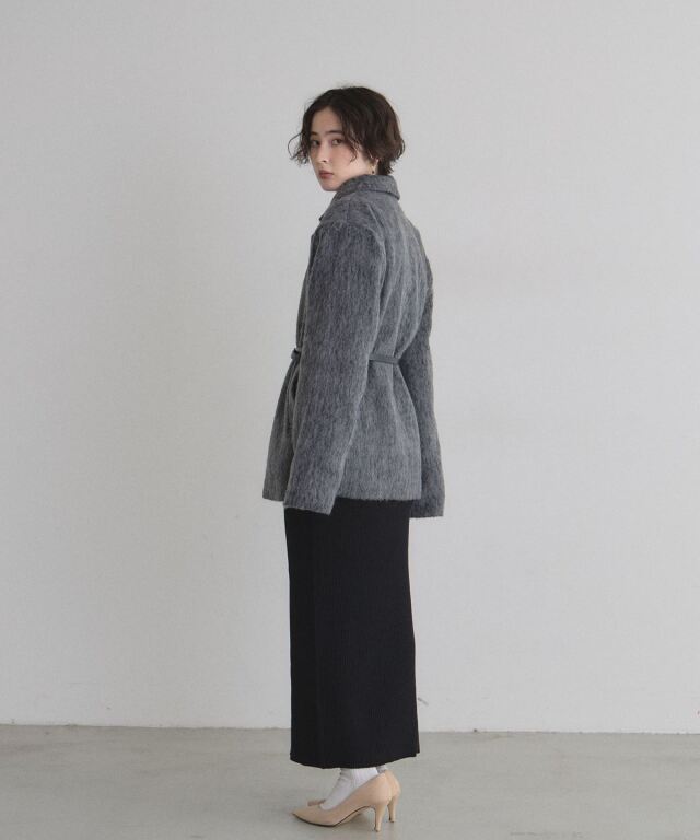 オフィシャルサイト限定】ベルト付きシャギーテーラードジャケット