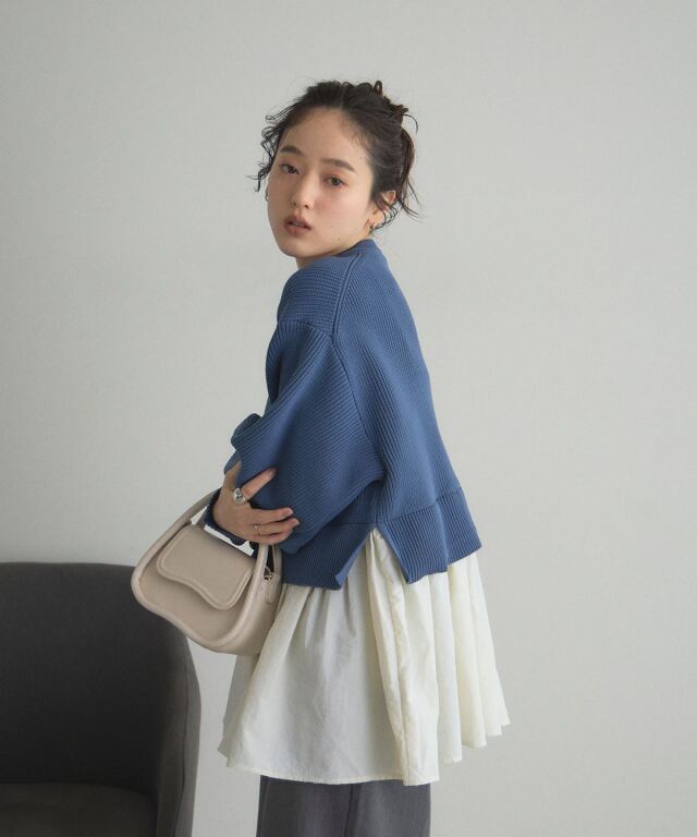 WEB限定】ドッキングニットカーディガン
