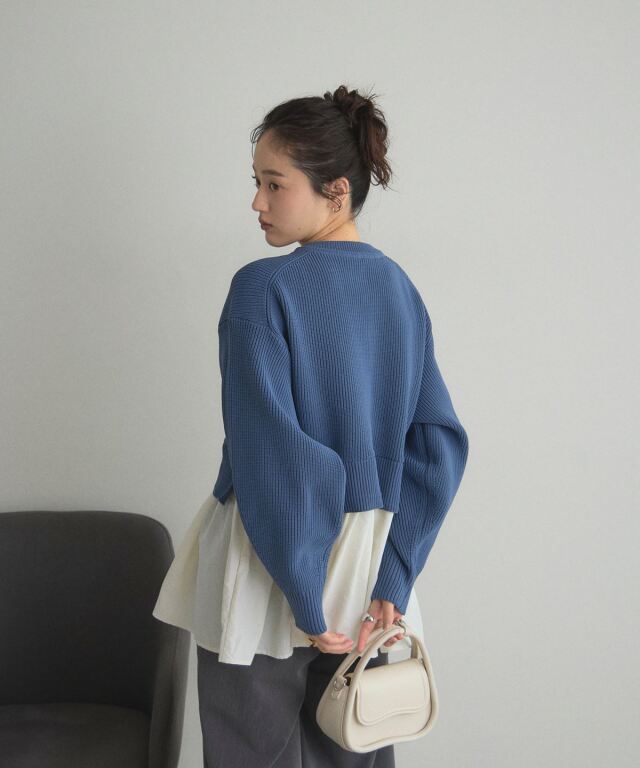 WEB限定】ドッキングニットカーディガン