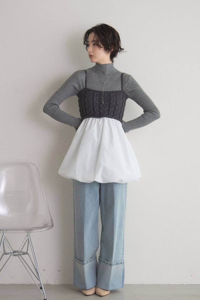 レーススリーブブラウス