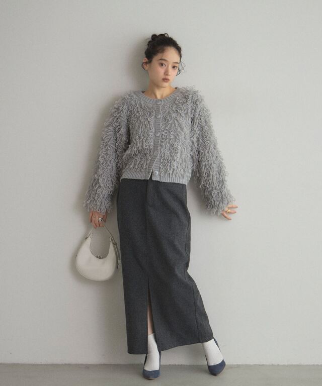 オフィシャルサイト限定】フェイクウールタイトスカート