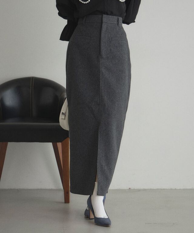 【オフィシャルサイト限定】フェイクウールタイトスカート