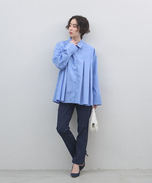 オフィシャルサイト限定】ブロードプリーツシャツ