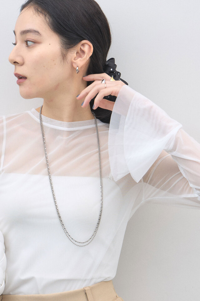 レーススリーブブラウス