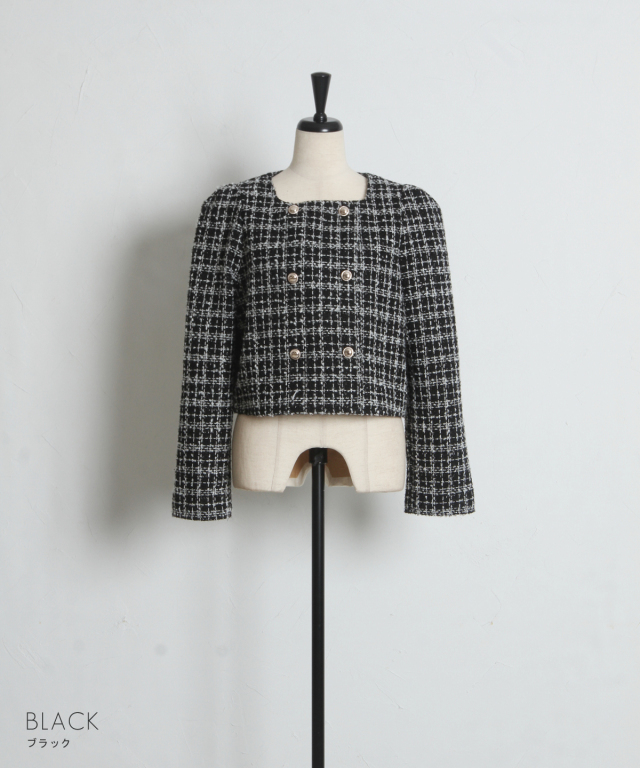 オフィシャルサイト限定】ラメループツイードショートジャケット