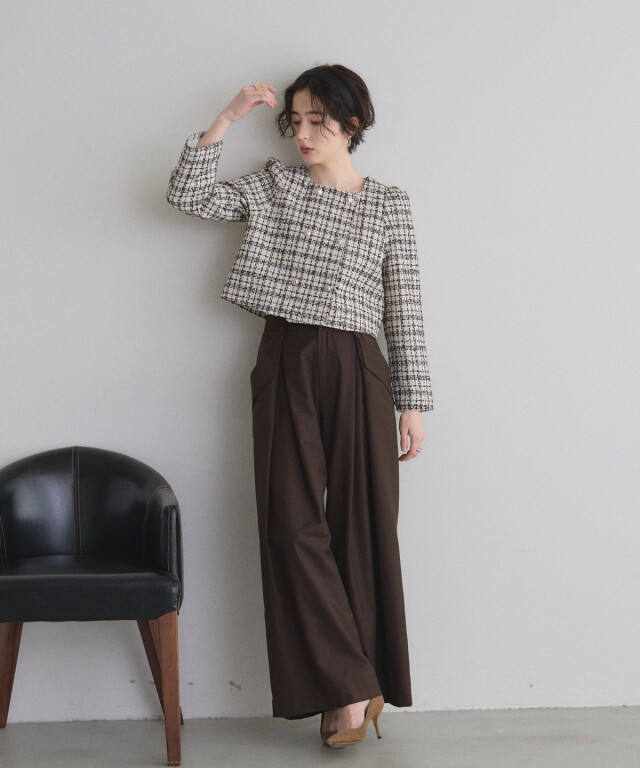 フミカウチダ　ループツイードショートローブ フミカウチダ ループツイードショートローブ フミカウチダ ループ