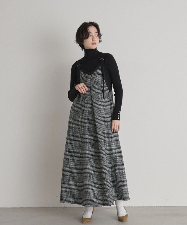 オフィシャルサイト限定】グレンチェック2WAYワンピース