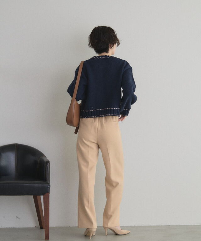 WEB限定】ショートステッチニット