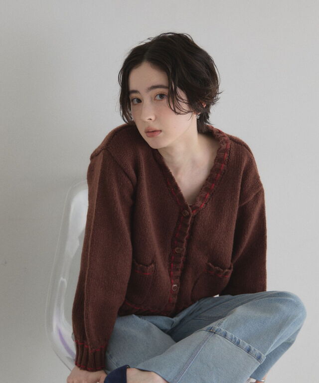 WEB限定】ショートステッチニット