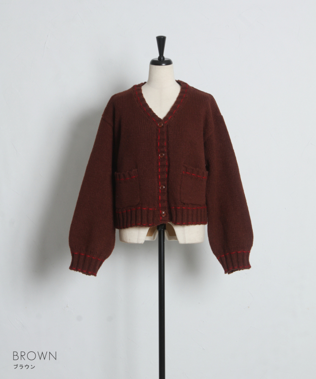 WEB限定】ショートステッチニット