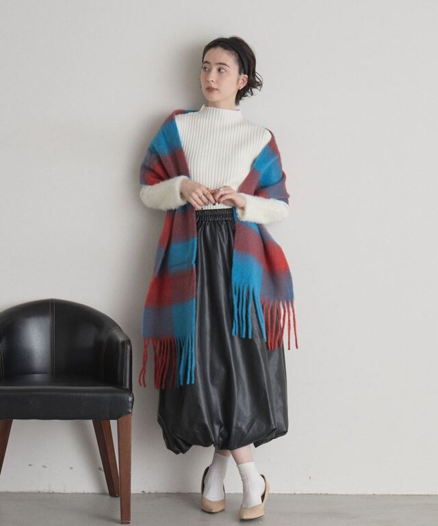 M*☆様 パルプンテ オフィシャルサイト限定】フェイクレザーバルーンスカート