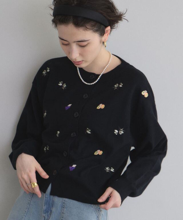 【オフィシャルサイト限定】フラワーフルーツ刺繍カーディガン