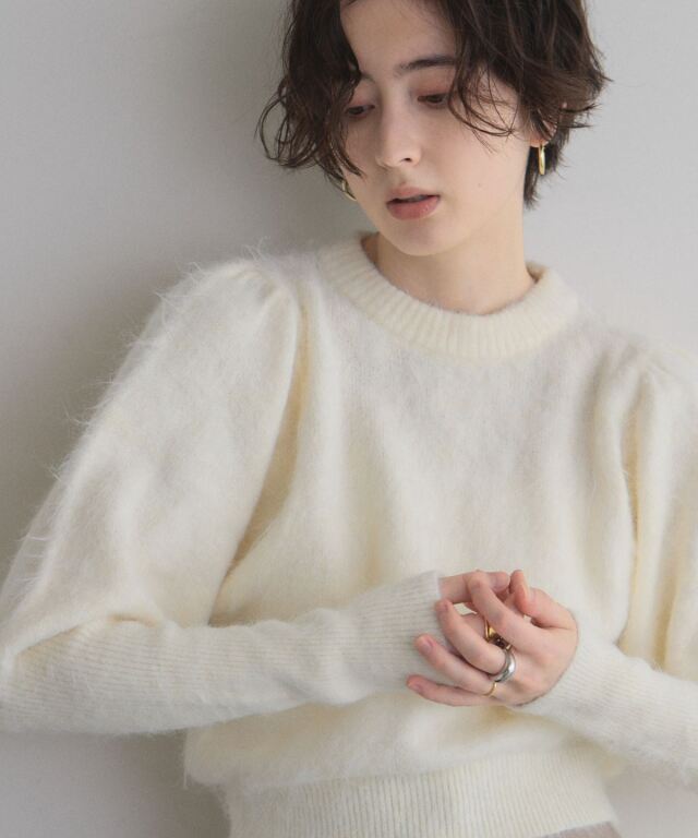 オフィシャルサイト限定】モヘアパフスリーブニット