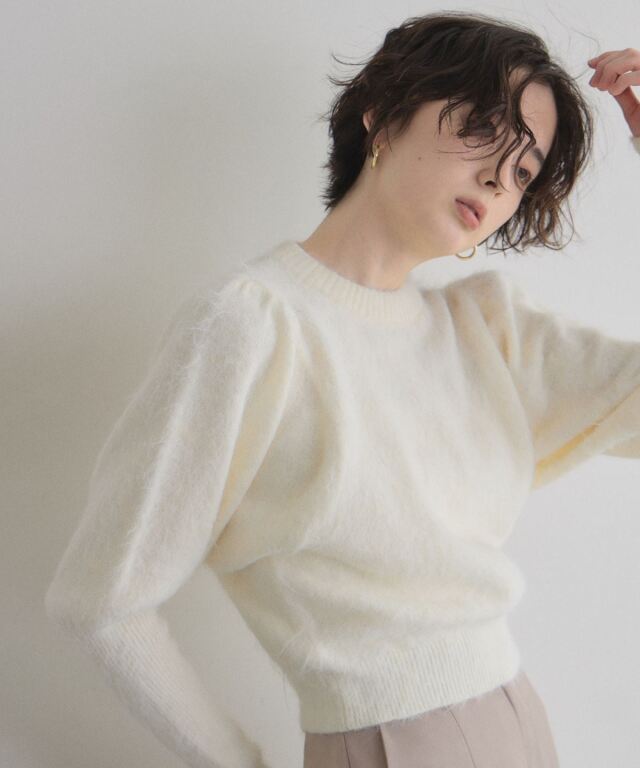 オフィシャルサイト限定】モヘアパフスリーブニット オフィシャルサイト限定】モヘアパフスリーブニット