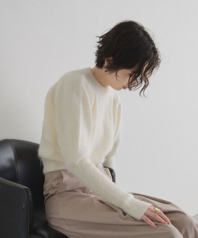 パフスリーブモヘアニット モヘアパフスリーブニット – LIAN