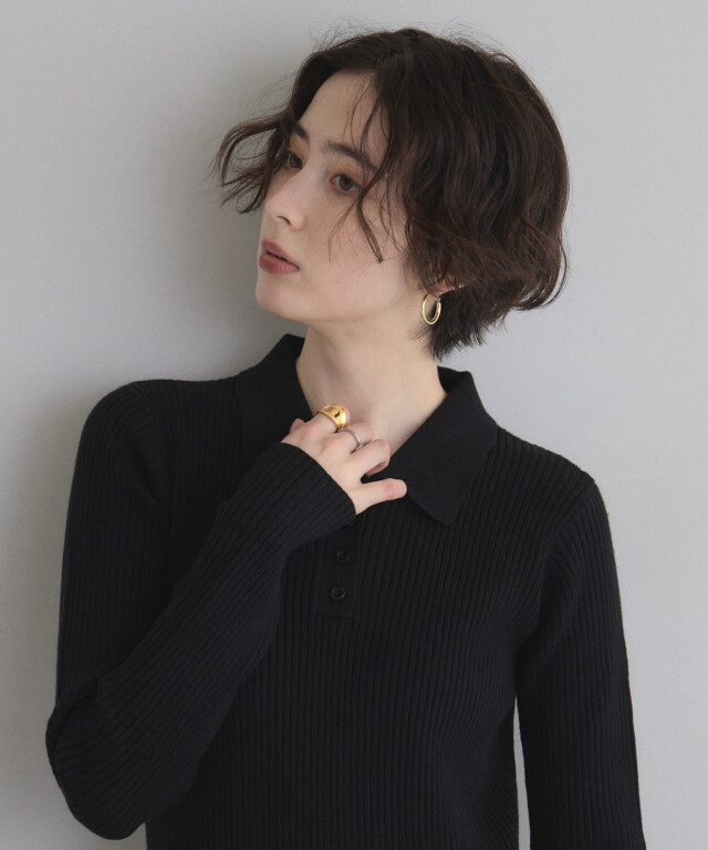 オフィシャルサイト限定】ポロニットロングワンピース